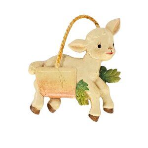 Vintage Anri Italy Toriart Ferrandiz Offering Hand Painted Ornament Lamb Sheep